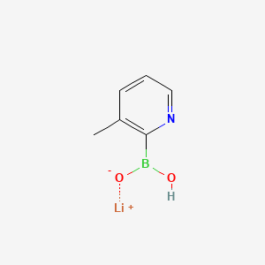 molecular formula C6H7BLiNO2 B578040 3-Methylpyridine-2-boronic acid, monolithium salt CAS No. 1256345-65-9