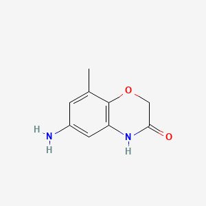 molecular formula C9H10N2O2 B578045 6-amino-8-methyl-2H-1,4-benzoxazin-3(4H)-one CAS No. 1210455-01-8