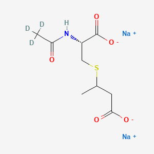 molecular formula C9H13NNa2O5S B578049 N-Acetyl-S-(3-carboxy-2-propyl)-L-cysteine-d3 Disodium Salt CAS No. 1356933-73-7