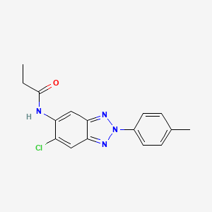 molecular formula C16H15ClN4O B5780522 N-[6-chloro-2-(4-methylphenyl)-2H-benzotriazol-5-yl]propanamide 
