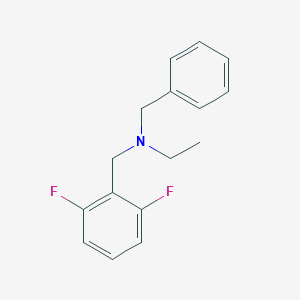 molecular formula C16H17F2N B5780536 N-benzyl-N-[(2,6-difluorophenyl)methyl]ethanamine 