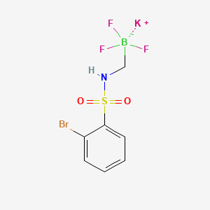 molecular formula C7H7BBrF3KNO2S B578057 Potassium (2-bromophenylsulfonamido)methyltrifluoroborate CAS No. 1286686-28-9