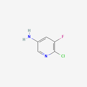 molecular formula C5H4ClFN2 B578058 6-氯-5-氟吡啶-3-胺 CAS No. 1256806-83-3