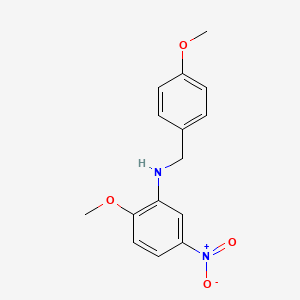 molecular formula C15H16N2O4 B5780580 N-(4-METHOXYBENZYL)-N-(2-METHOXY-5-NITROPHENYL)AMINE 