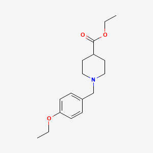 molecular formula C17H25NO3 B5780583 Ethyl 1-[(4-ethoxyphenyl)methyl]piperidine-4-carboxylate 