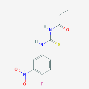 molecular formula C10H10FN3O3S B5780584 N-[(4-fluoro-3-nitrophenyl)carbamothioyl]propanamide 