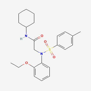molecular formula C23H30N2O4S B5780592 N-Cyclohexyl-2-[(2-ethoxy-phenyl)-(toluene-4-sulfonyl)-amino]-acetamide CAS No. 333458-26-7