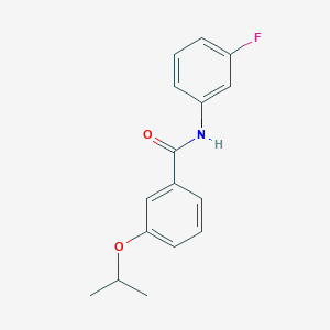 molecular formula C16H16FNO2 B5780605 N-(3-fluorophenyl)-3-(propan-2-yloxy)benzamide 