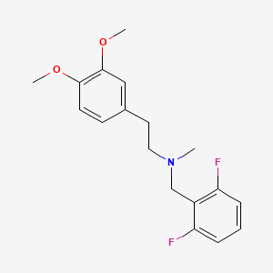 molecular formula C18H21F2NO2 B5780723 N-[(2,6-difluorophenyl)methyl]-2-(3,4-dimethoxyphenyl)-N-methylethanamine 
