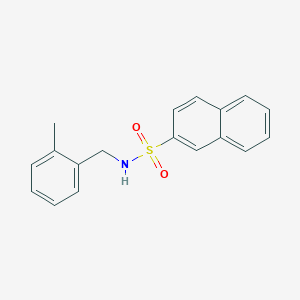 molecular formula C18H17NO2S B5780763 N-(2-methylbenzyl)-2-naphthalenesulfonamide 