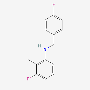 molecular formula C14H13F2N B578079 3-Fluoro-N-(4-fluorobenzyl)-2-methylaniline CAS No. 1282172-35-3