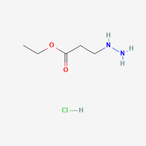 molecular formula C5H13ClN2O2 B578081 Ethyl 3-hydrazinylpropanoate hydrochloride CAS No. 1216111-67-9