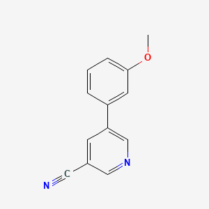 molecular formula C13H10N2O B578082 5-(3-Methoxyphenyl)nicotinonitrile CAS No. 1268095-80-2