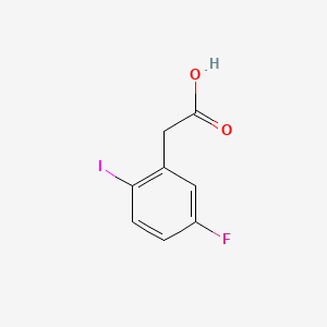 molecular formula C8H6FIO2 B578085 2-(5-Fluoro-2-iodophenyl)acetic acid CAS No. 1261862-94-5