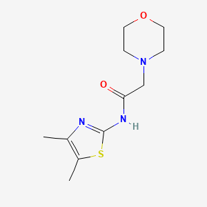 molecular formula C11H17N3O2S B5780857 N-(4,5-dimethyl-1,3-thiazol-2-yl)-2-(morpholin-4-yl)acetamide 