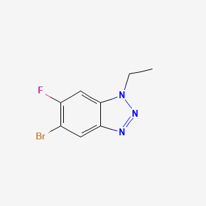 molecular formula C8H7BrFN3 B578088 5-Bromo-1-ethyl-6-fluoro-1,2,3-benzotriazole CAS No. 1365271-72-2