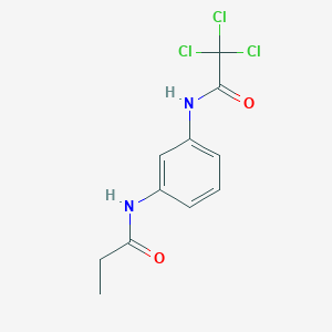 molecular formula C11H11Cl3N2O2 B5780891 N-[3-[(2,2,2-trichloroacetyl)amino]phenyl]propanamide 