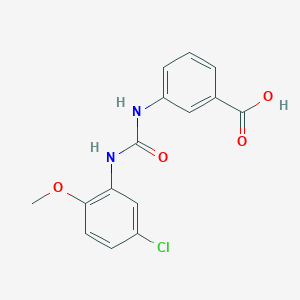molecular formula C15H13ClN2O4 B5780921 3-{[(5-CHLORO-2-METHOXYANILINO)CARBONYL]AMINO}BENZOIC ACID 
