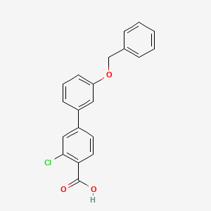 molecular formula C20H15ClO3 B578093 4-(3-Benzyloxyphenyl)-2-chlorobenzoic acid CAS No. 1261938-67-3