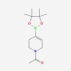 molecular formula C13H22BNO3 B578094 1-(4-(4,4,5,5-Tetramethyl-1,3,2-dioxaborolan-2-yl)-5,6-dihydropyridin-1(2H)-yl)ethanone CAS No. 1227068-67-8