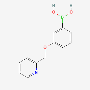 molecular formula C12H12BNO3 B578096 3-(Pyridin-2-ylmethoxy)phenylboronic acid CAS No. 1256355-50-6