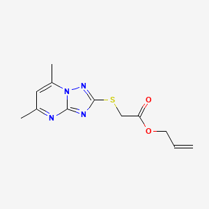 molecular formula C12H14N4O2S B5780967 PROP-2-EN-1-YL 2-({5,7-DIMETHYL-[1,2,4]TRIAZOLO[1,5-A]PYRIMIDIN-2-YL}SULFANYL)ACETATE 