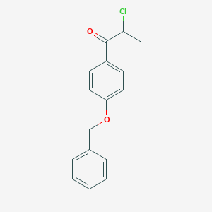 molecular formula C16H15ClO2 B057810 1-Propanone, 2-chloro-1-[4-(phenylmethoxy)phenyl]- CAS No. 111000-54-5