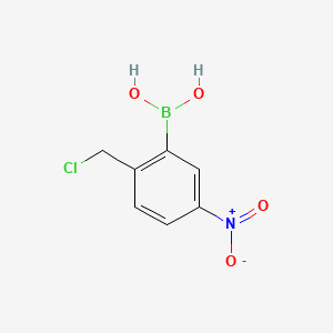 molecular formula C7H7BClNO4 B578100 (2-(Chloromethyl)-5-nitrophenyl)boronic acid CAS No. 1217500-80-5