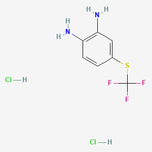 molecular formula C7H9Cl2F3N2S B578102 4-((Trifluoromethyl)thio)benzene-1,2-diamine dihydrochloride CAS No. 1313012-28-0
