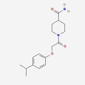 molecular formula C17H24N2O3 B5781055 1-[2-(4-ISOPROPYLPHENOXY)ACETYL]PIPERIDINE-4-CARBOXAMIDE 