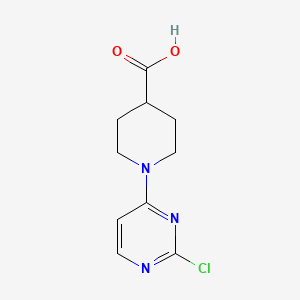 molecular formula C10H12ClN3O2 B578106 1-(2-Chloropyrimidin-4-yl)piperidine-4-carboxylic acid CAS No. 1208087-83-5