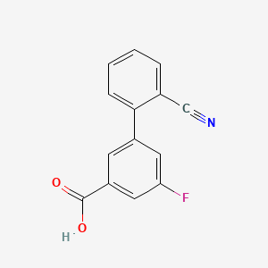 molecular formula C14H8FNO2 B578108 3-(2-氰基苯基)-5-氟苯甲酸 CAS No. 1352317-82-8