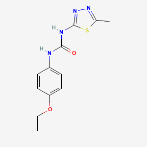 molecular formula C12H14N4O2S B5781099 N-(4-ethoxyphenyl)-N'-(5-methyl-1,3,4-thiadiazol-2-yl)urea 