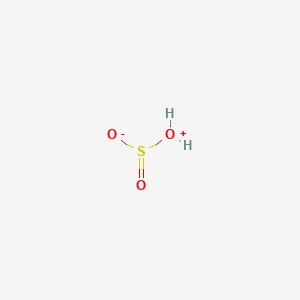 molecular formula H2SO3<br>H2O3S B057811 亚硫酸 CAS No. 7782-99-2