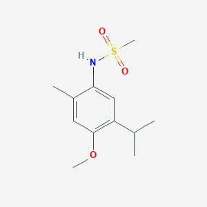 molecular formula C12H19NO3S B5781111 N-(4-methoxy-2-methyl-5-propan-2-ylphenyl)methanesulfonamide 