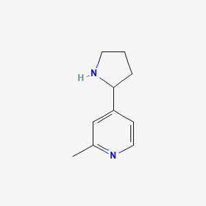molecular formula C10H14N2 B578114 2-Methyl-4-(pyrrolidin-2-yl)pyridine CAS No. 1256805-56-7