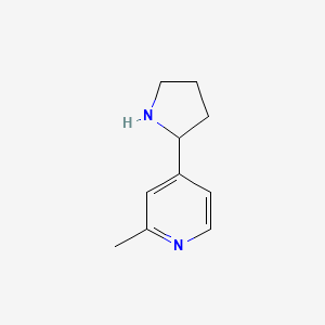 molecular formula C10H14N2 B578114 2-Methyl-4-(2-pyrrolidinyl)pyridine CAS No. 1256805-56-7