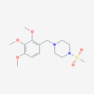 molecular formula C15H24N2O5S B5781151 1-(methylsulfonyl)-4-(2,3,4-trimethoxybenzyl)piperazine 