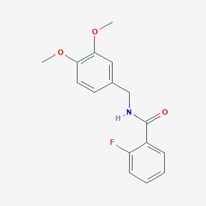molecular formula C16H16FNO3 B5781165 N-[(3,4-dimethoxyphenyl)methyl]-2-fluorobenzamide 