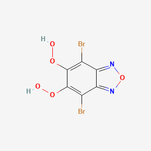 molecular formula C6H2Br2N2O5 B578117 4,7-Dibromo-5,6-dihydroperoxybenzo[c][1,2,5]oxadiazole CAS No. 1314801-35-8