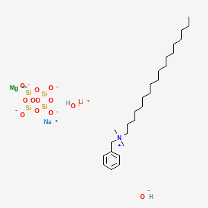 molecular formula C27H52LiMgNNaO12Si4- B578121 Stearalkonium hectorite CAS No. 12691-60-0