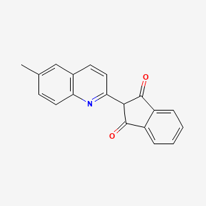 molecular formula C19H13NO2 B5781222 2-(6-Methyl-2-quinolyl)-1H-indene-1,3(2H)-dione CAS No. 6493-58-9