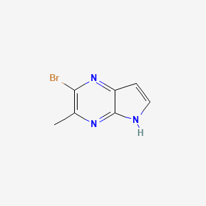 molecular formula C7H6BrN3 B578125 2-Bromo-3-methyl-5H-pyrrolo[2,3-b]pyrazine CAS No. 1260812-97-2