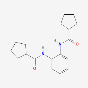 molecular formula C18H24N2O2 B5781273 N-(2-CYCLOPENTANEAMIDOPHENYL)CYCLOPENTANECARBOXAMIDE 