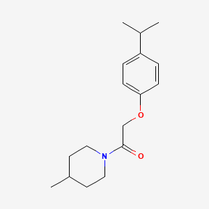 molecular formula C17H25NO2 B5781286 1-(4-Methylpiperidin-1-yl)-2-[4-(propan-2-yl)phenoxy]ethanone 