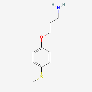 molecular formula C10H15NOS B578131 3-[4-(Methylthio)phenoxy]propylamine CAS No. 1226776-90-4