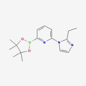 2-(2-Ethyl-1H-imidazol-1-yl)-6-(4,4,5,5-tetramethyl-1,3,2-dioxaborolan-2-yl)pyridine