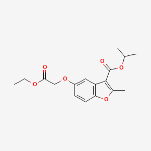 molecular formula C17H20O6 B5781417 Propan-2-yl 5-(2-ethoxy-2-oxoethoxy)-2-methyl-1-benzofuran-3-carboxylate CAS No. 6238-58-0