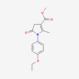 molecular formula C15H17NO4 B5781419 methyl 1-(4-ethoxyphenyl)-5-methyl-2-oxo-3H-pyrrole-4-carboxylate 