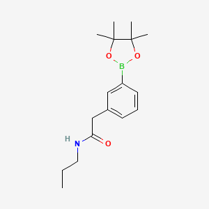 molecular formula C17H26BNO3 B578142 N-propyl-2-[3-(4,4,5,5-tetramethyl-1,3,2-dioxaborolan-2-yl)phenyl]acetamide CAS No. 1256359-91-7